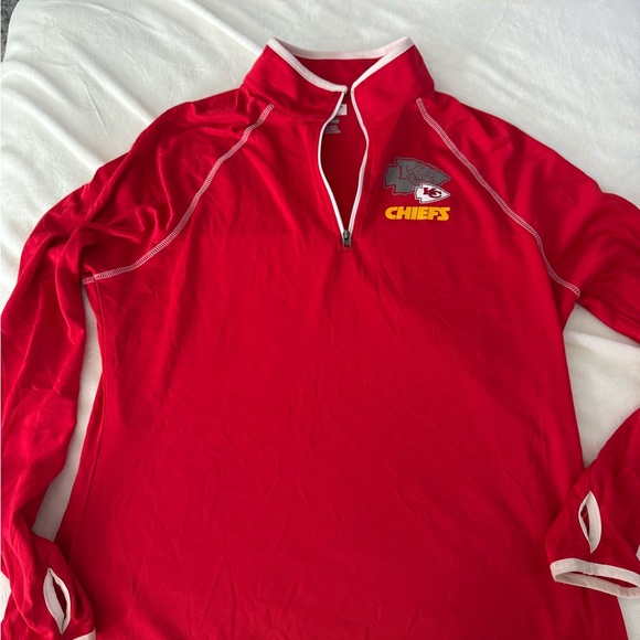 Kansas City Chiefs Womens Team Apparel 1/4 Zip Pullover with Thumb-holes XXL E67 - Picture 1 of 7